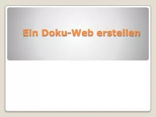 ein doku web erstellen