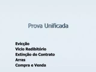 prova unificada