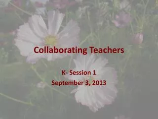 Collaborating Teachers