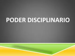 poder disciplinario