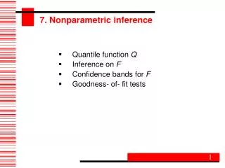 7. Nonparametric inference