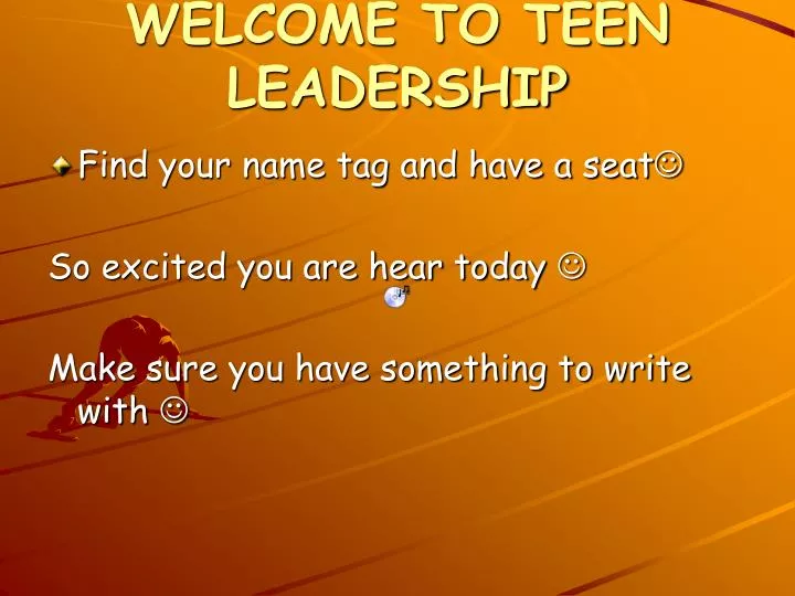 welcome to teen leadership