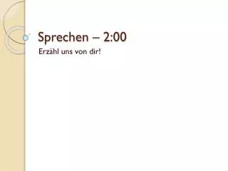 sprechen 2 00