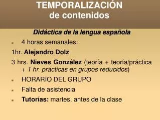 temporalizaci n de contenidos