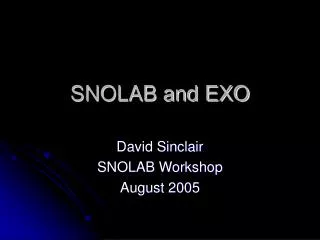 SNOLAB and EXO