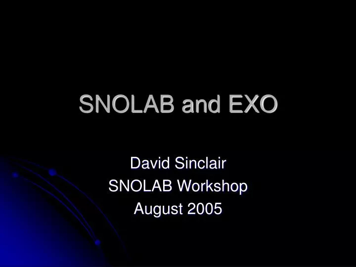 snolab and exo