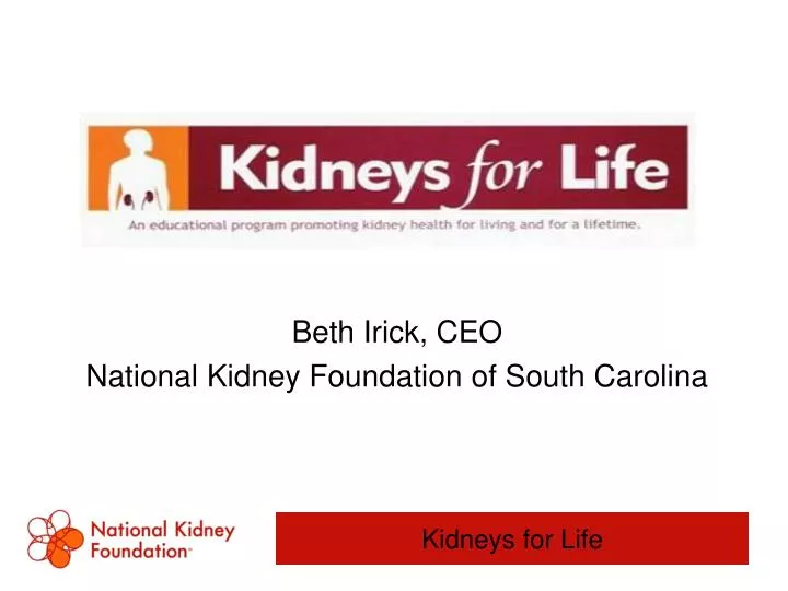 beth irick ceo national kidney foundation of south carolina