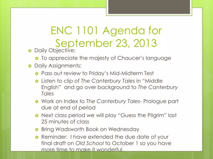 enc 1101 agenda for september 23 2013