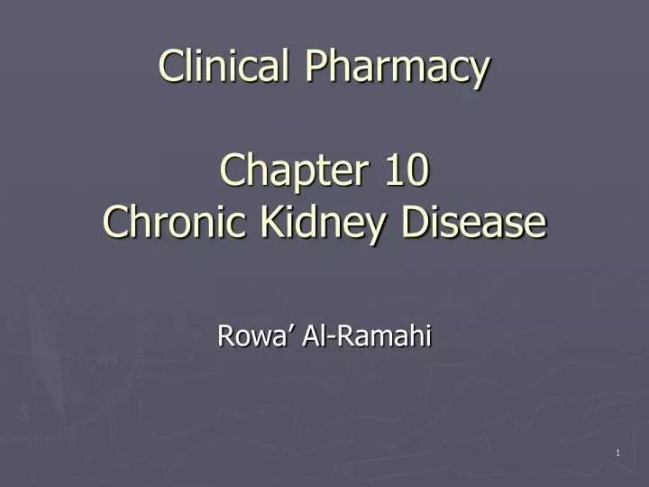 clinical pharmacy chapter 10 chronic kidney disease