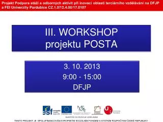 iii workshop projektu posta