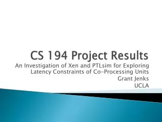 CS 194 Project Results