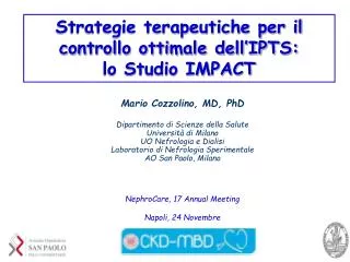 Strategie terapeutiche per il controllo ottimale dell’IPTS: lo Studio IMPACT