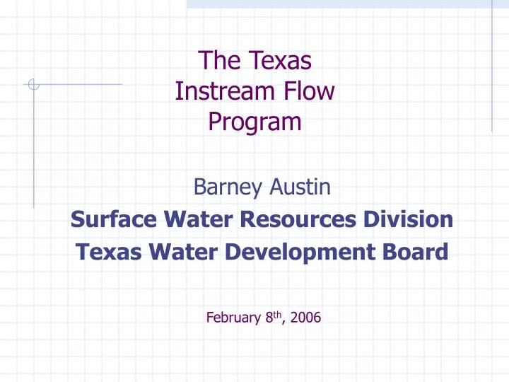 the texas instream flow program