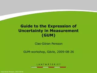 guide to the expression of uncertainty in measurement gum