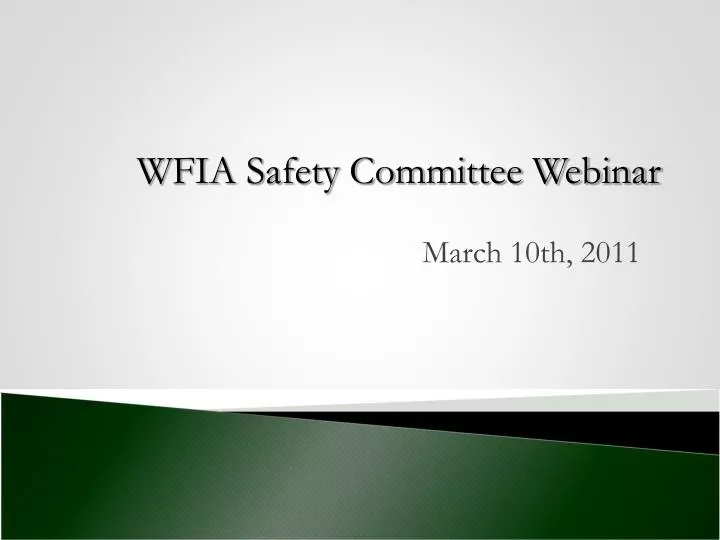 wfia safety committee webinar