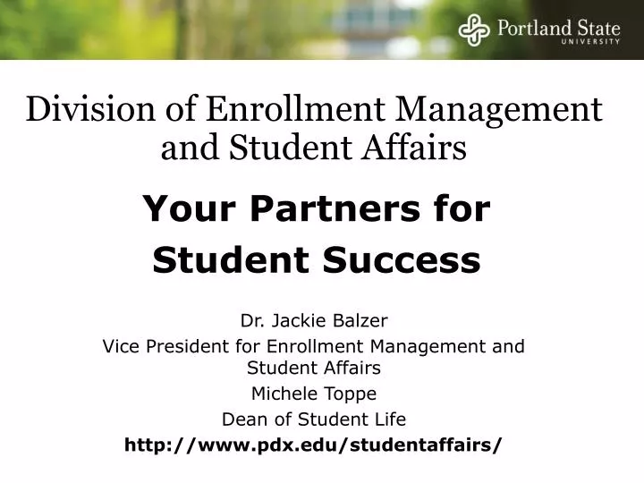 division of enrollment management and student affairs