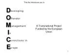 Understanding Case Management in Offender Rehabilitation: The DOMICE Project Overview - slide 1