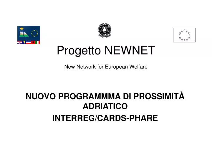 progetto newnet new network for european welfare