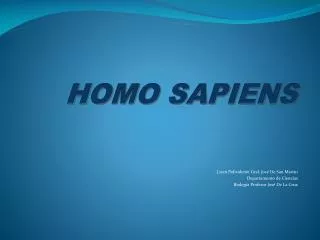 homo sapiens