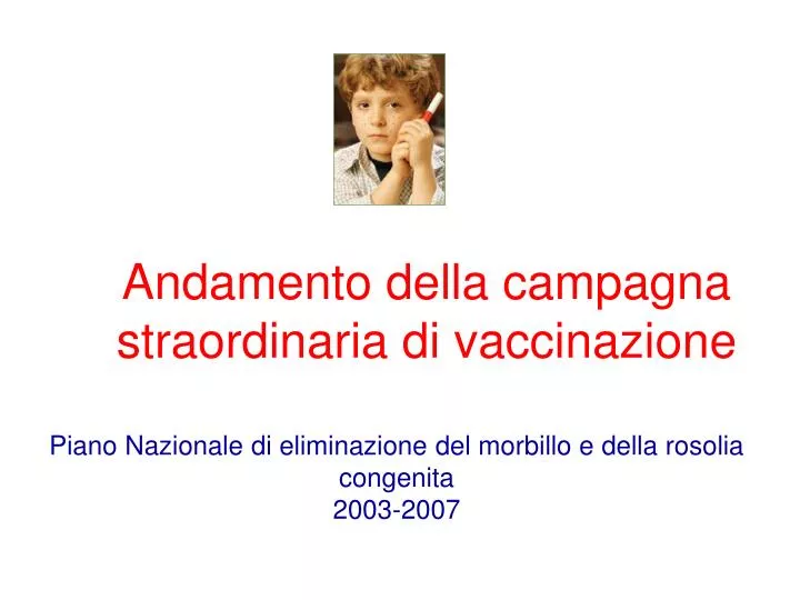 andamento della campagna straordinaria di vaccinazione