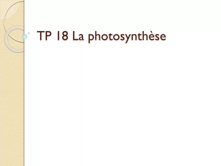 tp 18 la photosynth se