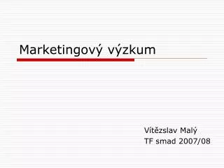 marketingov v zkum