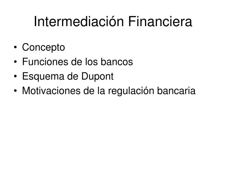 intermediaci n financiera