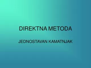 direktna metoda