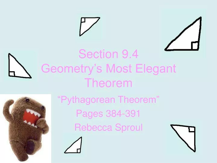 section 9 4 geometry s most elegant theorem