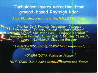 Turbulence layers detection from ground-based Rayleigh lidar