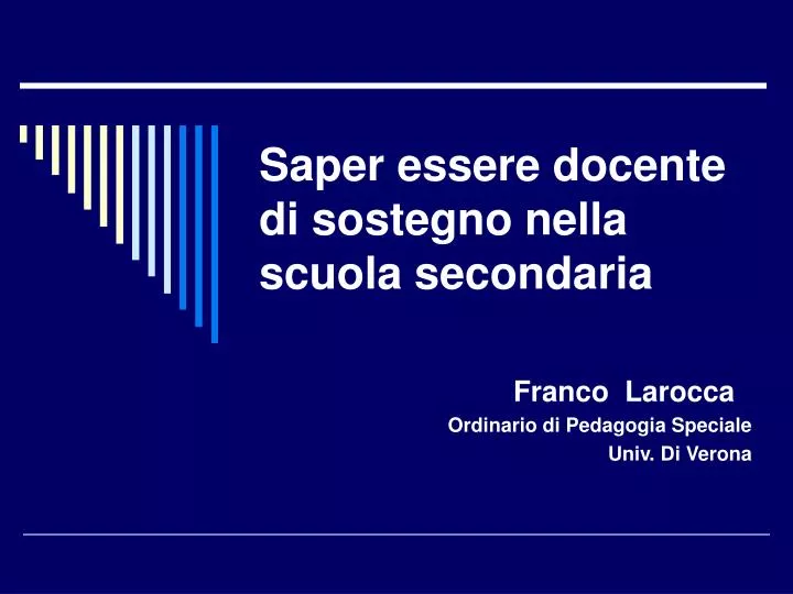 saper essere docente di sostegno nella scuola secondaria