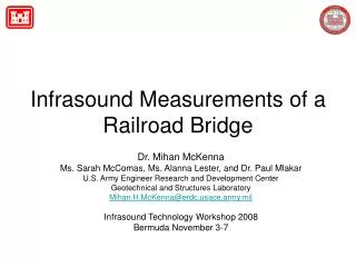 Infrasound Measurements of a Railroad Bridge