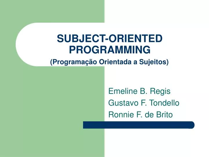 subject oriented programming