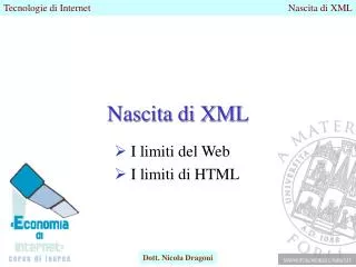 nascita di xml
