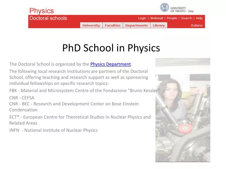phd school in physics