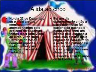 a ida ao circo