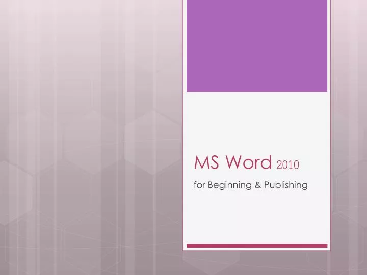 ms word 2010