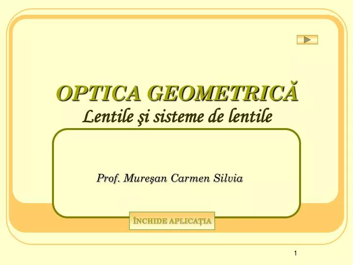 optica geometric lentile i sisteme de lentile