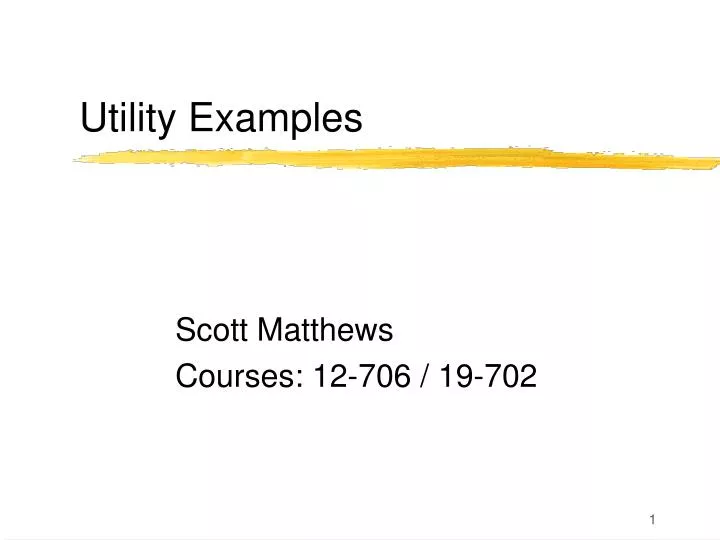 utility examples