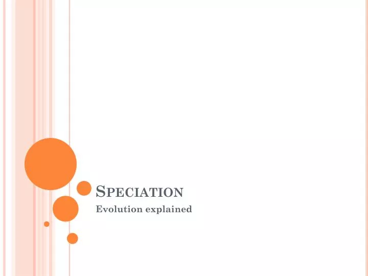 speciation