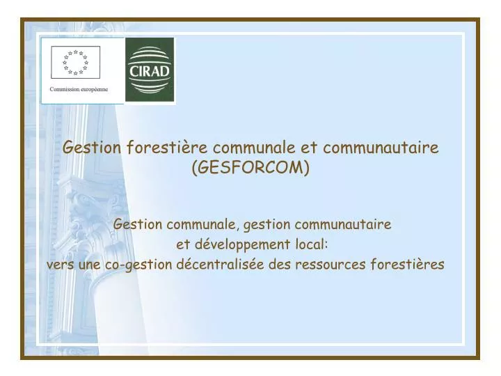 gestion foresti re communale et communautaire gesforcom