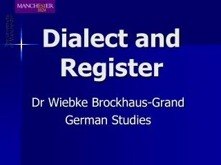 Dialect and Register