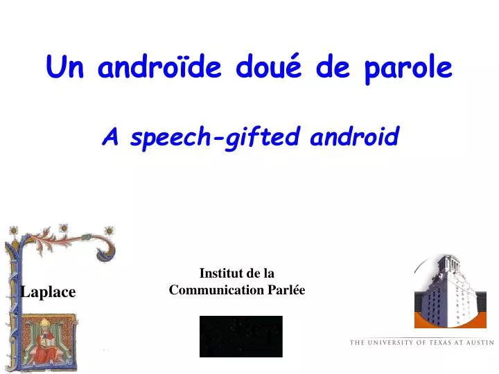 un andro de dou de parole a speech gifted android