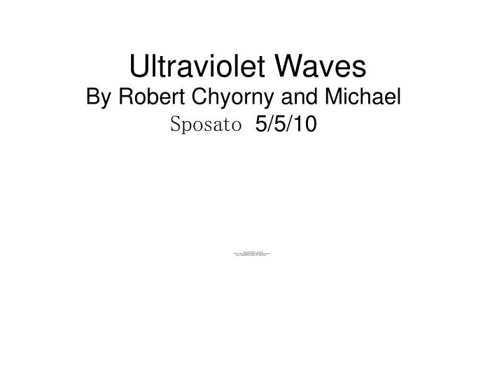 ultraviolet waves