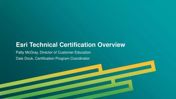 esri technical certification overview