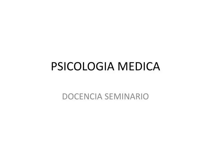 psicologia medica