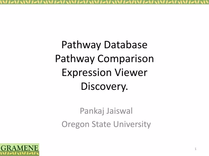 pathway database pathway comparison expression viewer discovery