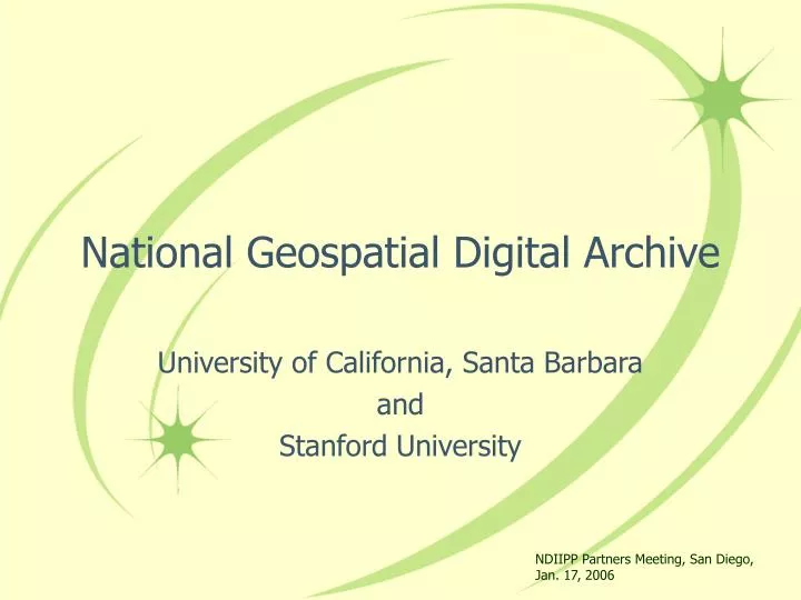 national geospatial digital archive