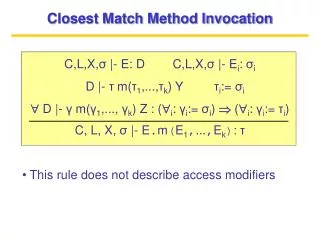 Closest Match Method Invocation