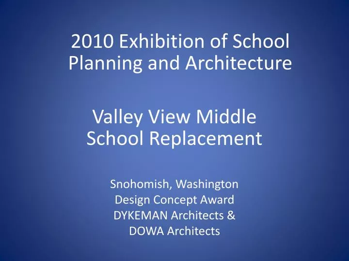 valley view middle school replacement